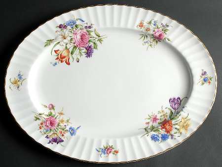Roanoke White 17" Oval Serving Platter