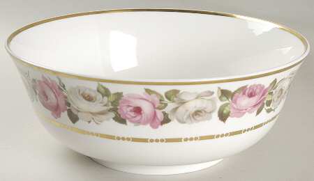 Royal Garden (Dotted Inner Ring) 10" Large Salad Serving Bowl
