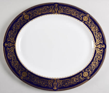 Sandringham Cobalt Blue 17" Oval Serving Platter