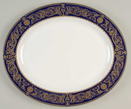Sandringham Cobalt Blue 15" Oval Serving Platter