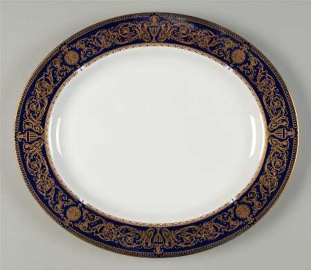 Sandringham Cobalt Blue 13" Oval Serving Platter