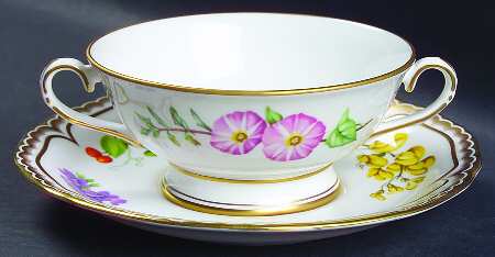 Sandringham Footed Cream Soup Bowl & Saucer Set