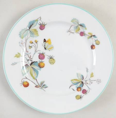 Strawberry Fair (Oven To Table, Bluetrim) Salad Plate