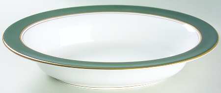 Ventura Dark Green 10" Oval Vegetable Bowl