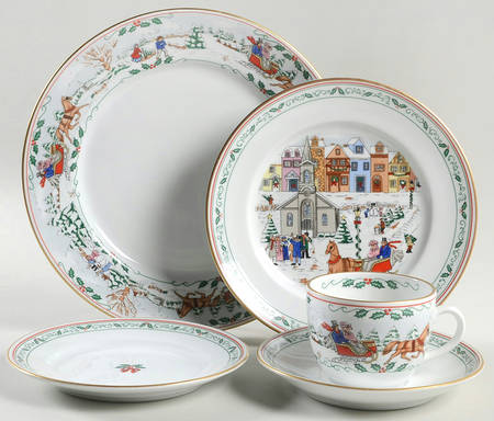 Village Christmas 5 Piece Place Setting