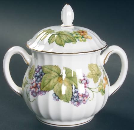 Vine Harvest Sugar Bowl & Lid