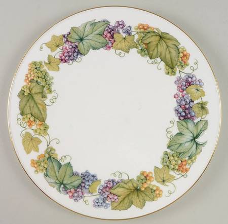 Vine Harvest Flat Cake Plate/Cheese Plate