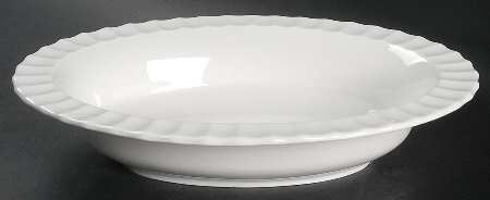 Warmstry White 10" Oval Vegetable Bowl