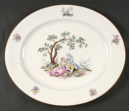 Watteau 13" Oval Serving Platter