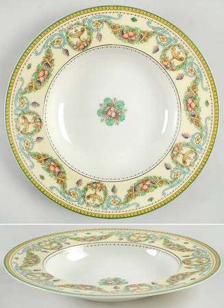 Windsor (Older, Green Trim) Large Rim Soup Bowl