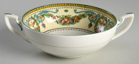 Windsor (Older, Green Trim) Cream Soup Bowl