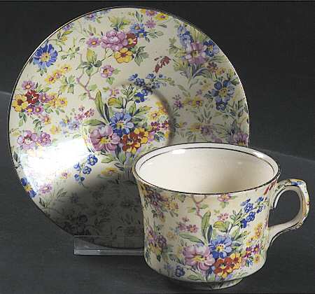 Floral Feast Flat Cup & Saucer Set