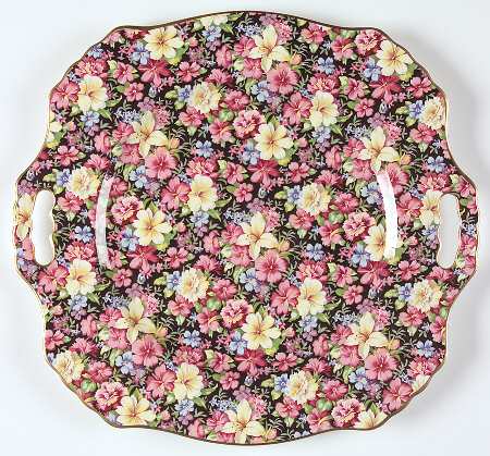 Florence (Earthenware, Circa 1995) Square Handled Cake Plate