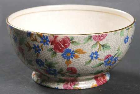Old Cottage Chintz (Pre 1960, Cream) Albans Shape Open Sugar Bowl