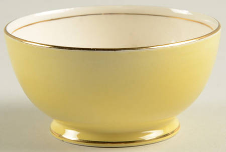 Rosebud Yellow (Yellow Background) Open Sugar Bowl