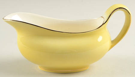 Rosebud Yellow (Yellow Background) Gravy Boat