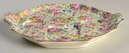 Summertime (Pre 1960, Cream Background, Gold Trim) 5-Piece Breakfast Set, Tray Only