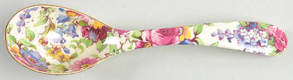 Summertime (Pre 1960, Cream Background, Gold Trim) Saville Mayonnaise Ladle Only
