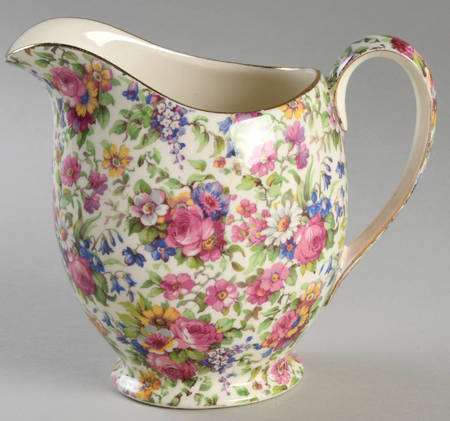 Summertime (Pre 1960, Cream Background, Gold Trim) 22 Oz Jug