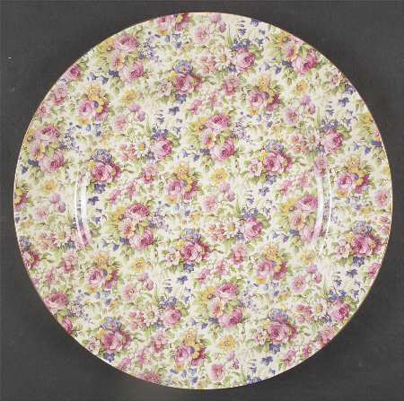 Summertime (Pre 1960, Cream Background, Gold Trim) Bread & Butter Service Plate (Chop Plate)