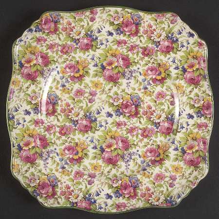 Summertime (Pre 1960, Cream Background, Green Trim) by Royal Winton
