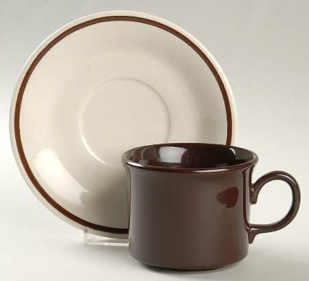 Autumn Mist Flat Cup & Saucer Set