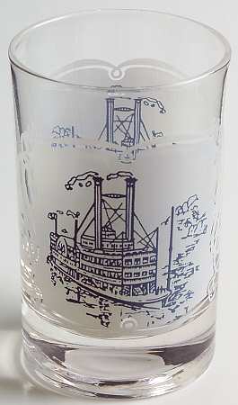 Currier and Ives Blue 4 Oz Glassware Juice