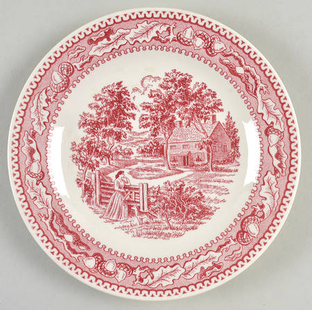 Memory Lane Pink Salad Plate