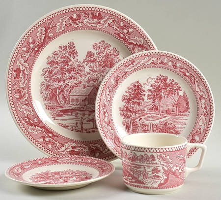 Memory Lane Pink 4 Piece Place Setting