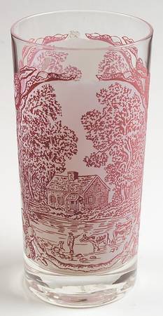 Memory Lane Pink 12 Oz Glassware Tumbler