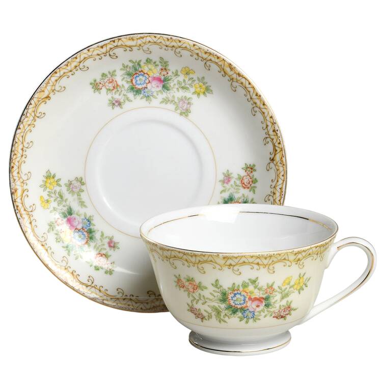 Footed Cup & Saucer Set