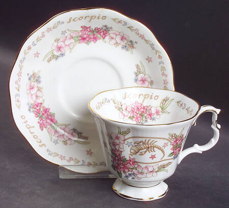 Zodiac Series Footed Cup & Saucer Set