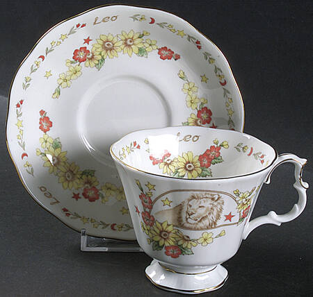 Zodiac Series Footed Cup & Saucer Set