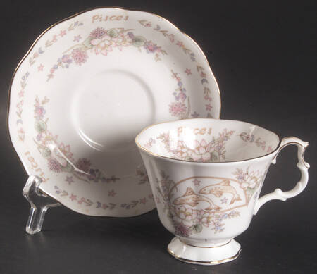 Zodiac Series Footed Cup & Saucer Set