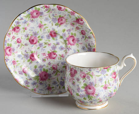 Briar Rose Flat Cup & Saucer Set