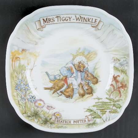 World of Beatrix Potter Square Bread & Butter Plate