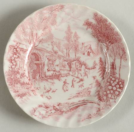 Country French Pink Bread & Butter Plate