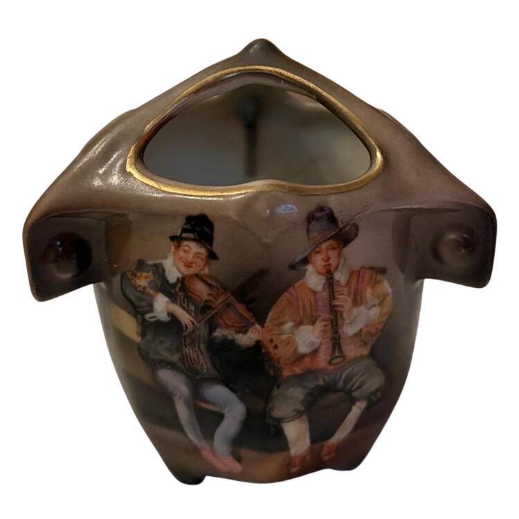Peasant Musicians 3" Bud Vase
