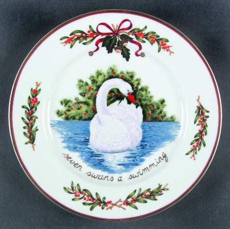 All The Days of Christmas Dessert/Pie Plate