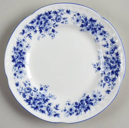 Petite Blue Bread & Butter Plate by Royal York (England)