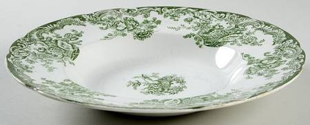 Arcadia Green Large Rim Soup Bowl