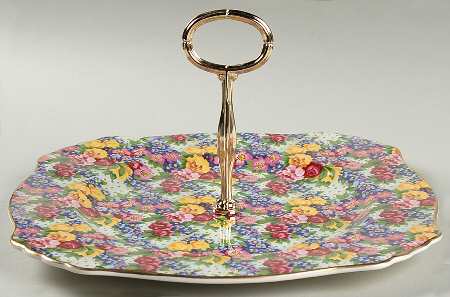 Julia (Earthenware, Circa 1995) Round Serving Plate with Handle (DP)