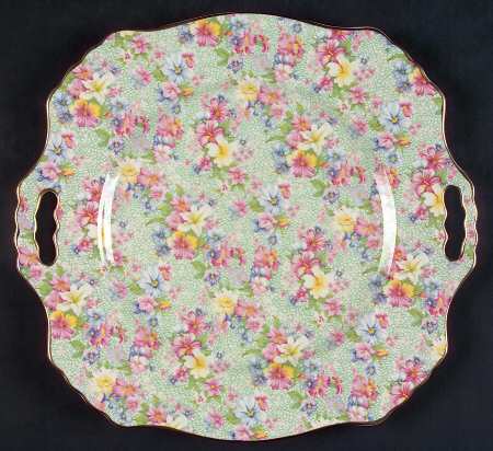 Marion (Earthenware, Circa 1995) Square Handled Cake Plate