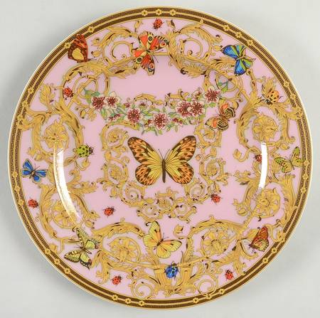 Le Jardin De Versace Salad Plate with 25th Anniversary Backstamp