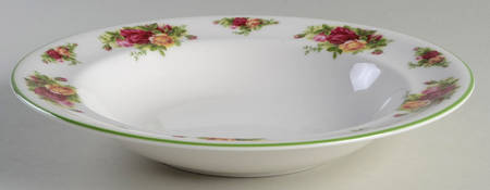 Old Country Roses Cream (Green Trim) 11" Pasta Serving Bowl