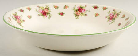 Old Country Roses Cream (Green Trim) 13" Pasta Serving Bowl