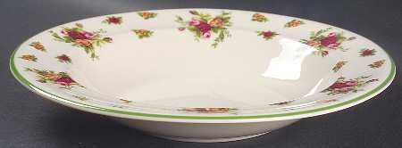 Old Country Roses Cream (Green Trim) 11" Pasta Serving Bowl