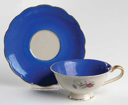 Ardalt Royal Blue Footed Cup & Saucer Set