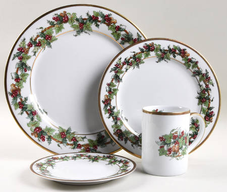 The Holly and The Ivy 4 Piece Place Setting