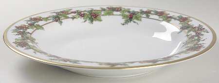 The Holly and The Ivy Large Rim Soup Bowl